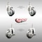 Service Caster 3.5 Inch 316SS Thermoplastic Rubber 1/2 Inch Threaded Stem Caster Brake SCC, 2PK SS316TS20S3514-TPRB-121315-2-TLB-2 - alternate 2